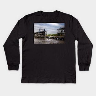 Dunston Staiths Fire Damage Kids Long Sleeve T-Shirt